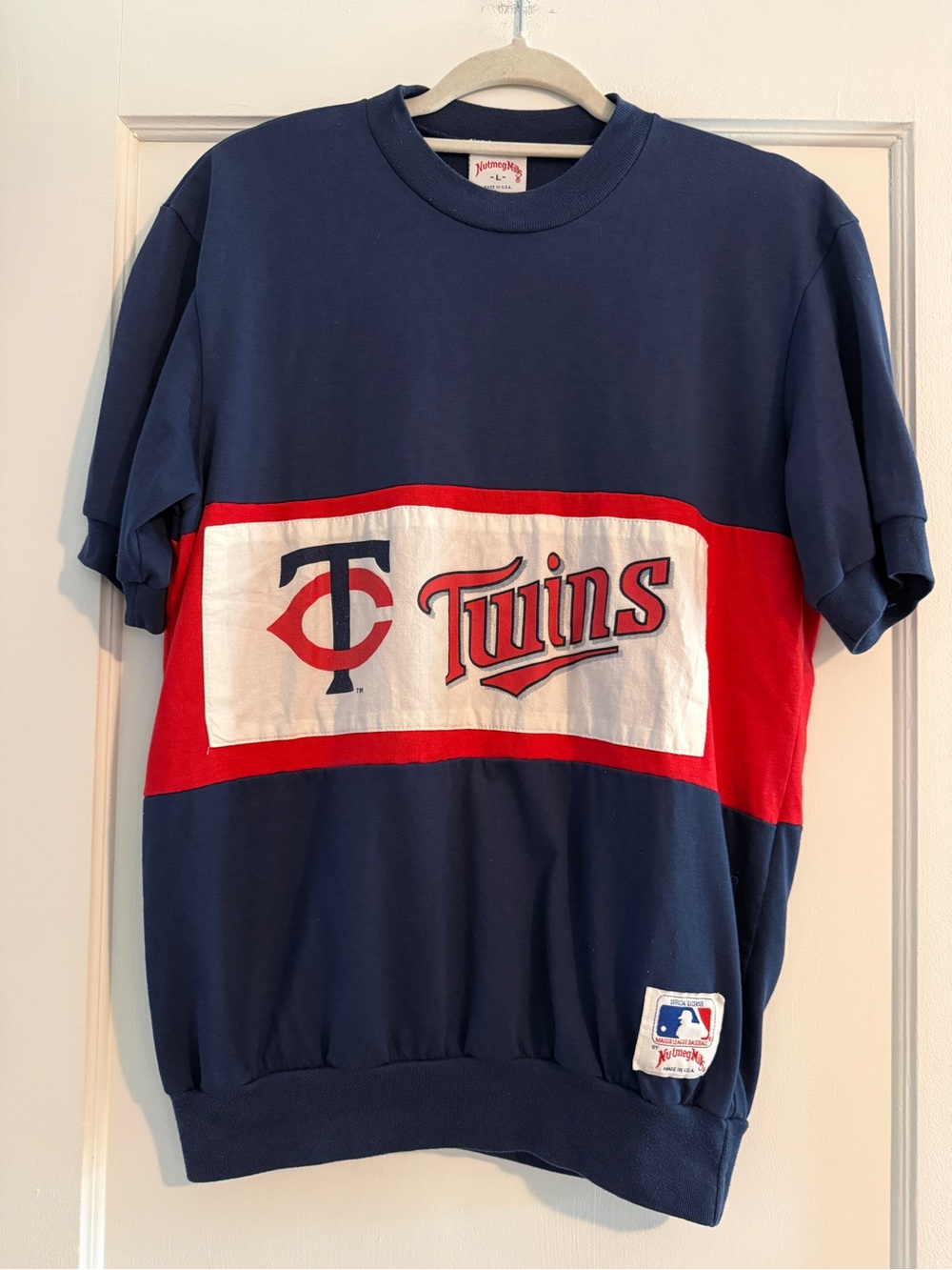 Vintage 70s 80s Nutmeg Mills Minnesota Twins Retro Baseball T-Shirt Large